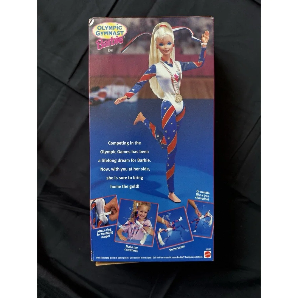 Mattel Olympic Gymnast Barbie Doll Atlanta 1996 w/ Outfit Medal Bag MPN 15123